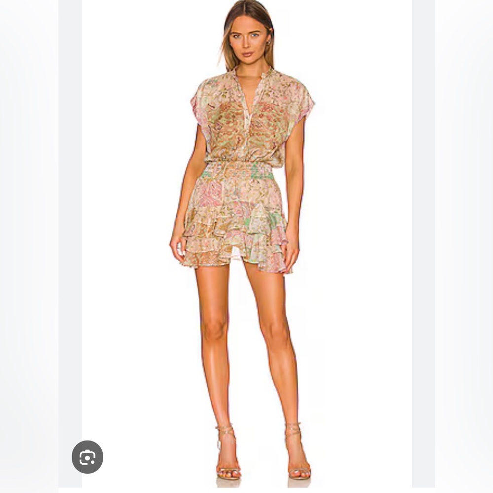 Misa los Angela’s Multicolor Floral Ruffle Dress